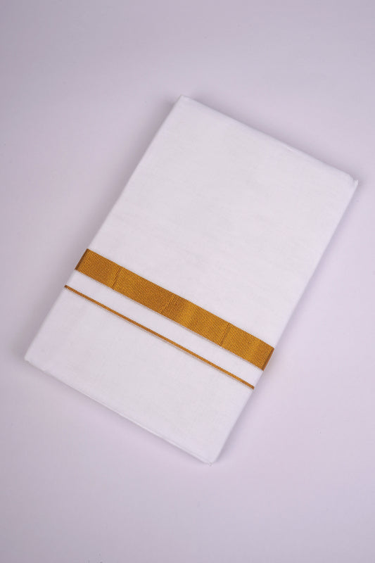 GLD-98 WHITE DOUBLE DHOTI  4.00 MTR