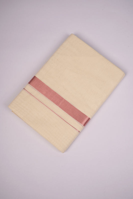 RGD-34C CREAM DOUBLE DHOTI  4.00 MTR