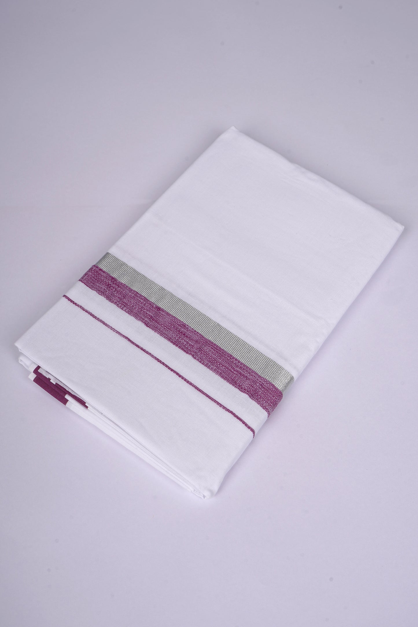 FS-124 W/S DHOTI  1.90 MTR - Silver Dark Violet