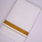 GLD-37 WHITE DOUBLE DHOTI  3.80 MTR