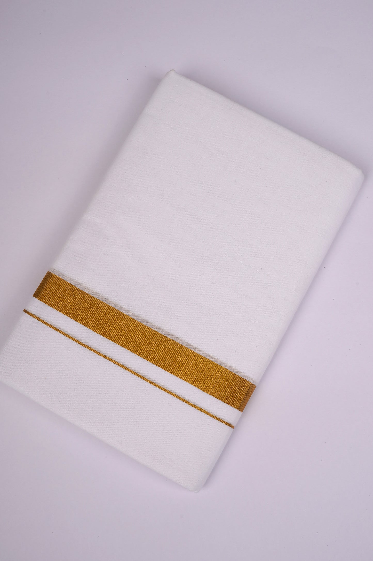 GLD-37 WHITE DOUBLE DHOTI  3.80 MTR