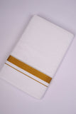 GLD-37 WHITE DOUBLE DHOTI  3.80 MTR