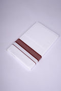Mens Cotton Blend White Dhoti Single Fancy Border 2.00 m|FS-112 MAROON