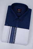 Boston Fancy Double Set H/S - (Assorted Pattern) - 21518 Navy Blue
