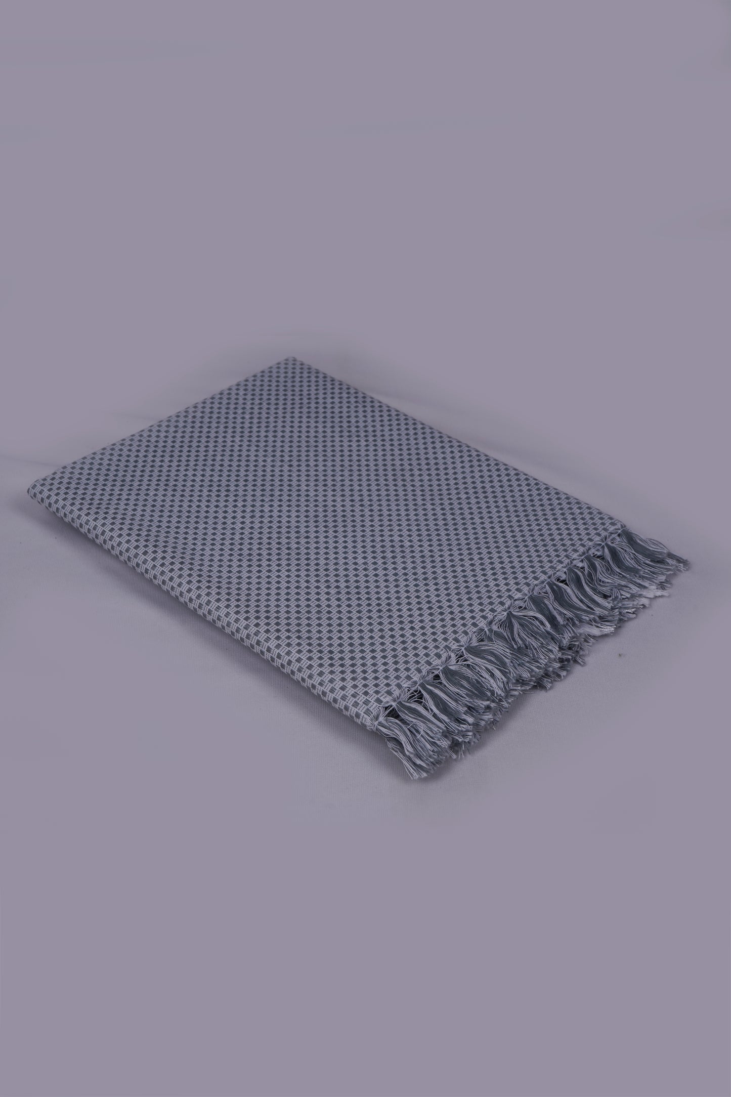 COLOUR MINICHECK COTTON - CBT-24 BATH TOWEL - 30X60 - GRAY