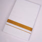 GLD-41 WHITE DOUBLE DHOTI  4.00 MTR
