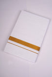 GLD-41 WHITE DOUBLE DHOTI  4.00 MTR