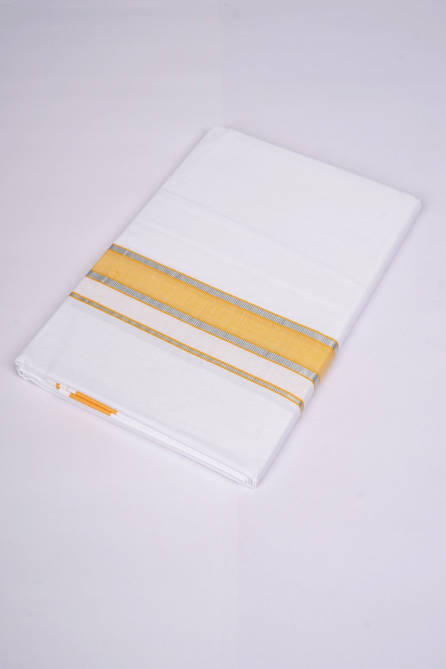 FS-105 W/S DHOTI  2.00 MTR - Silver Yellow