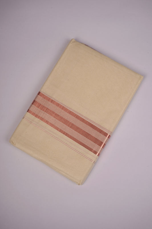RGD-21C CREAM DOUBLE DHOTI  4.00 MTR