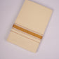 GLD-165C CREAM DOUBLE DHOTI  4.00 MTR