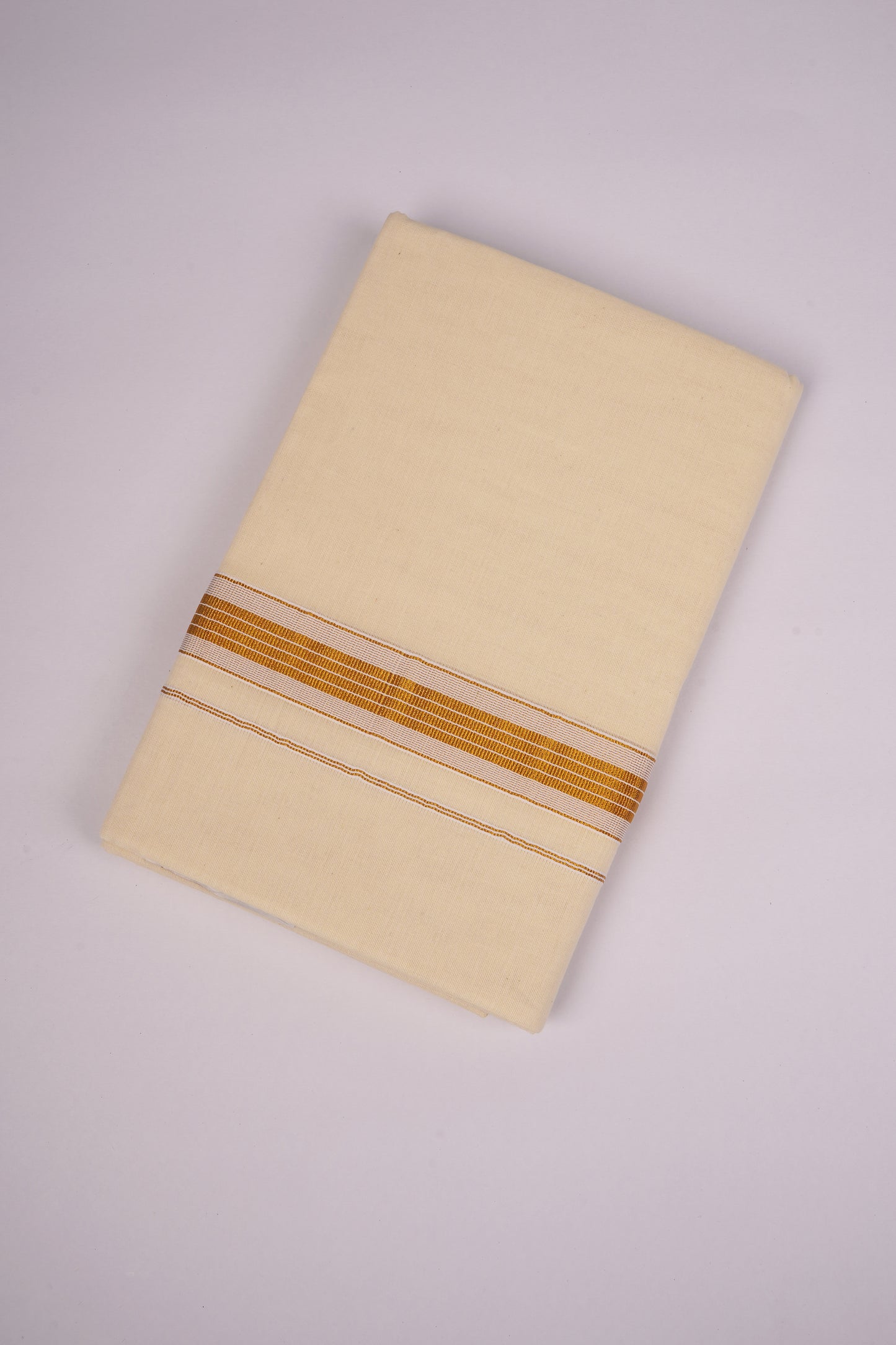 GLD-165C CREAM DOUBLE DHOTI  4.00 MTR