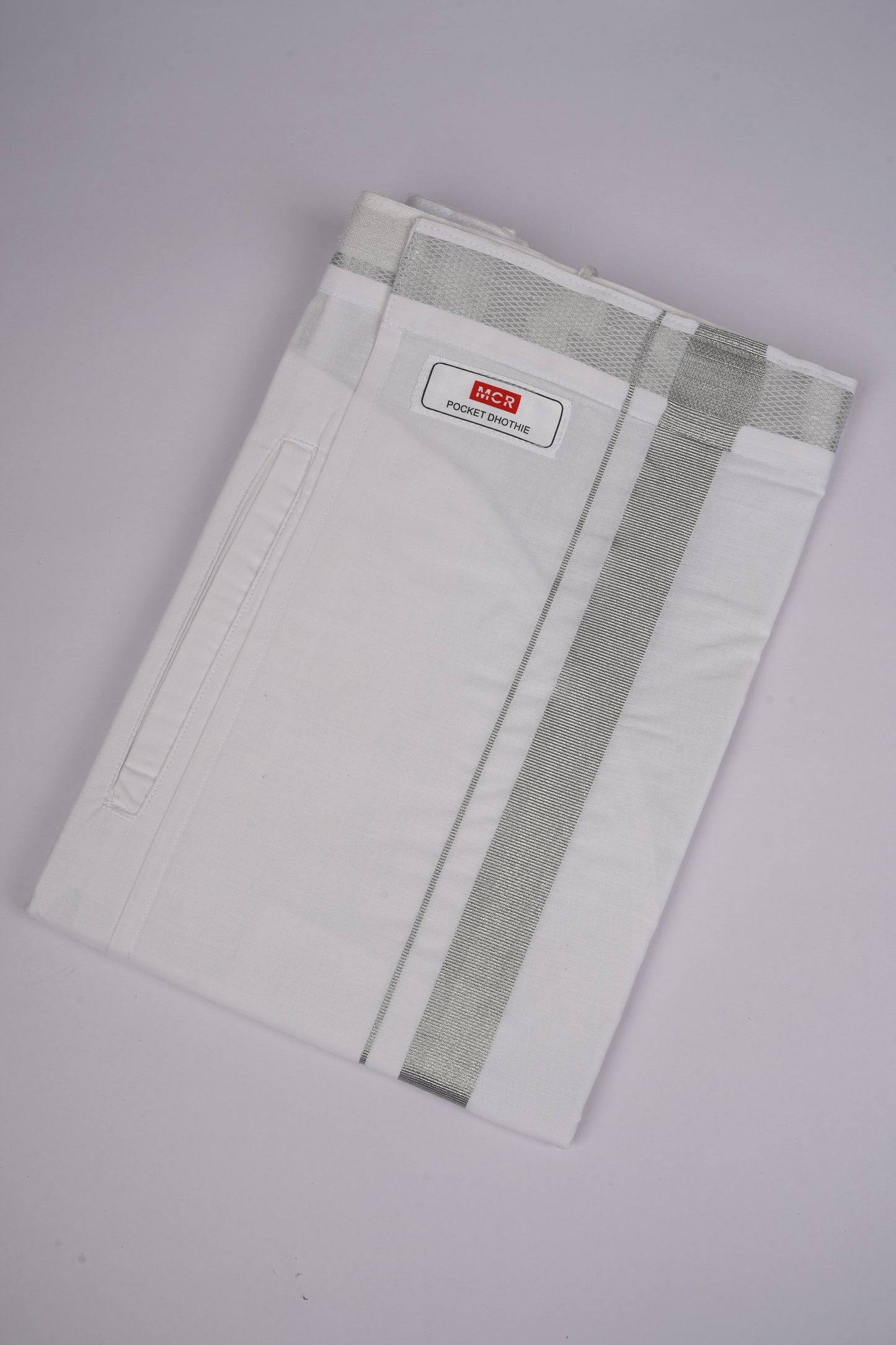 PKT SLS-01 VELCRO WHITE SINGLE DHOTI