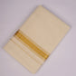GLD-153C CREAM DOUBLE DHOTI  4.00 MTR