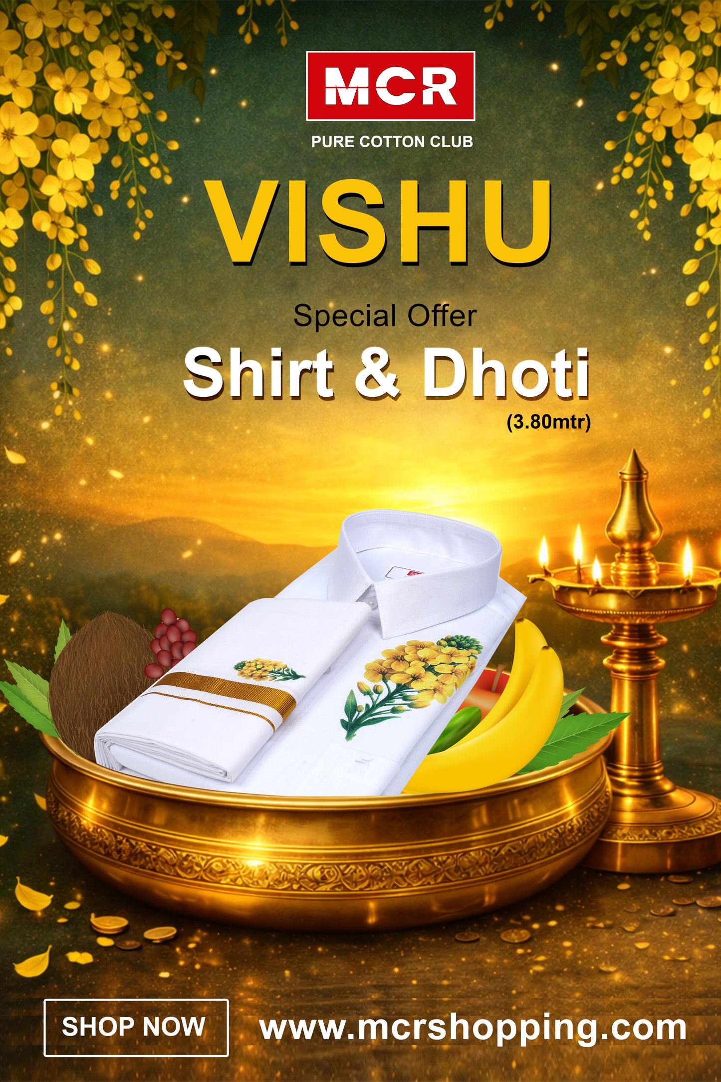 Vishu Kani White Double Set F/s