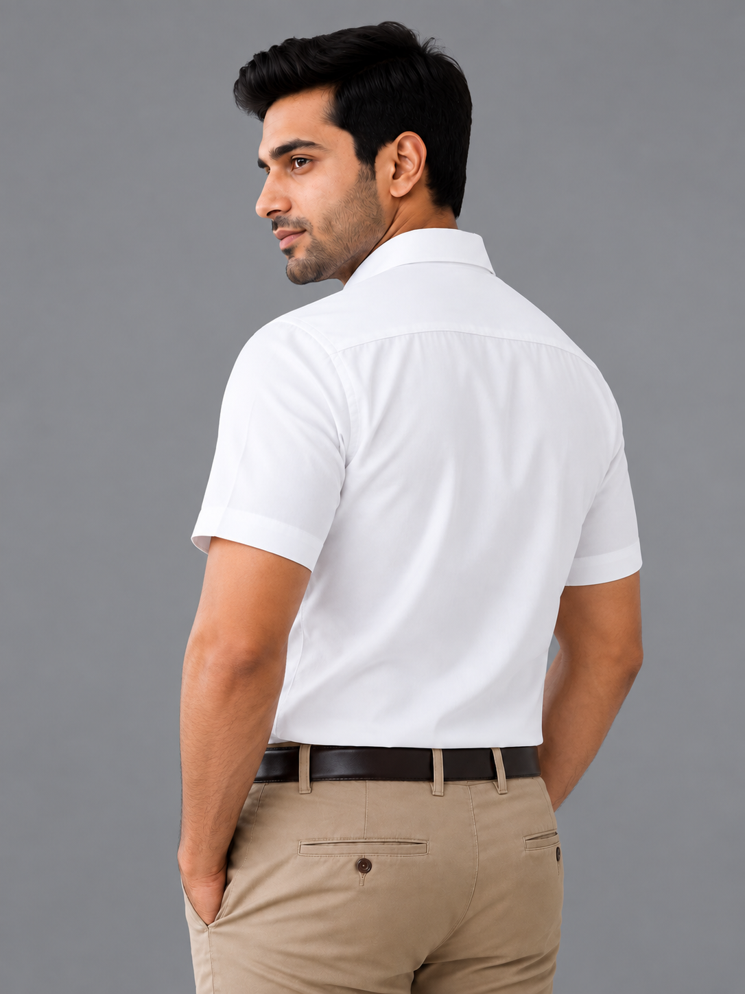 Bamboo Elite Formal White Shirt For Men