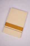 GLD-85C CREAM DOUBLE DHOTI  3.80 MTR