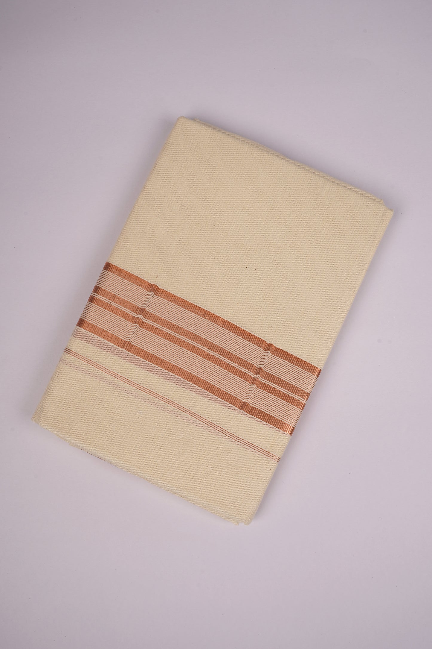 COPPER-15C CREAM DOUBLE DHOTI  4.00 MTR