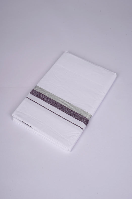 FS-124 W/S DHOTI  1.90 MTR - silver violet