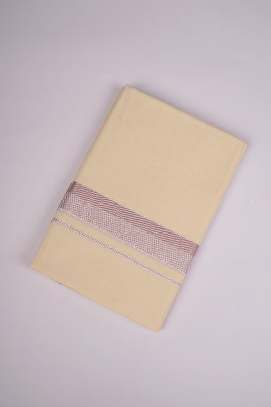 RGD-01C CREAM DOUBLE DHOTI  4.00 MTR