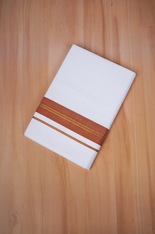 FCD-606 W/D DHOTI 3.80 MTR - Light Brown
