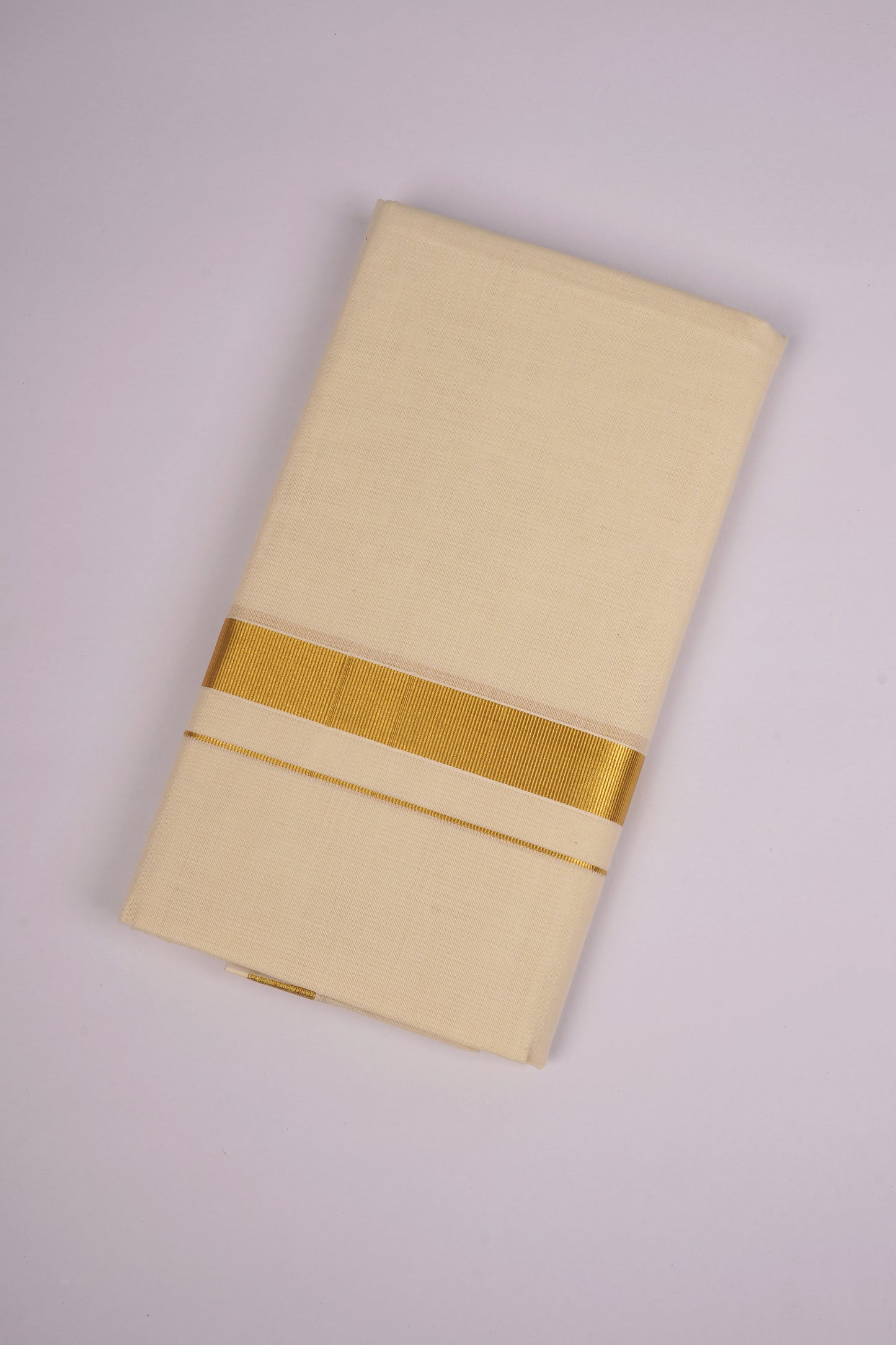GLD-03C CREAM DOUBLE DHOTI  4.00 MTR