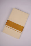 2 TIME GOLD CREAM DOUBLE DHOTI  3.80 MTR