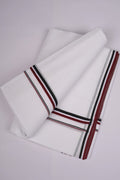 Mens White ADMK Political Double Dhoti 100% Cotton - 4.00M | Fine Cotton