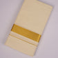 GLD-05C CREAM DOUBLE DHOTI  4.00 MTR