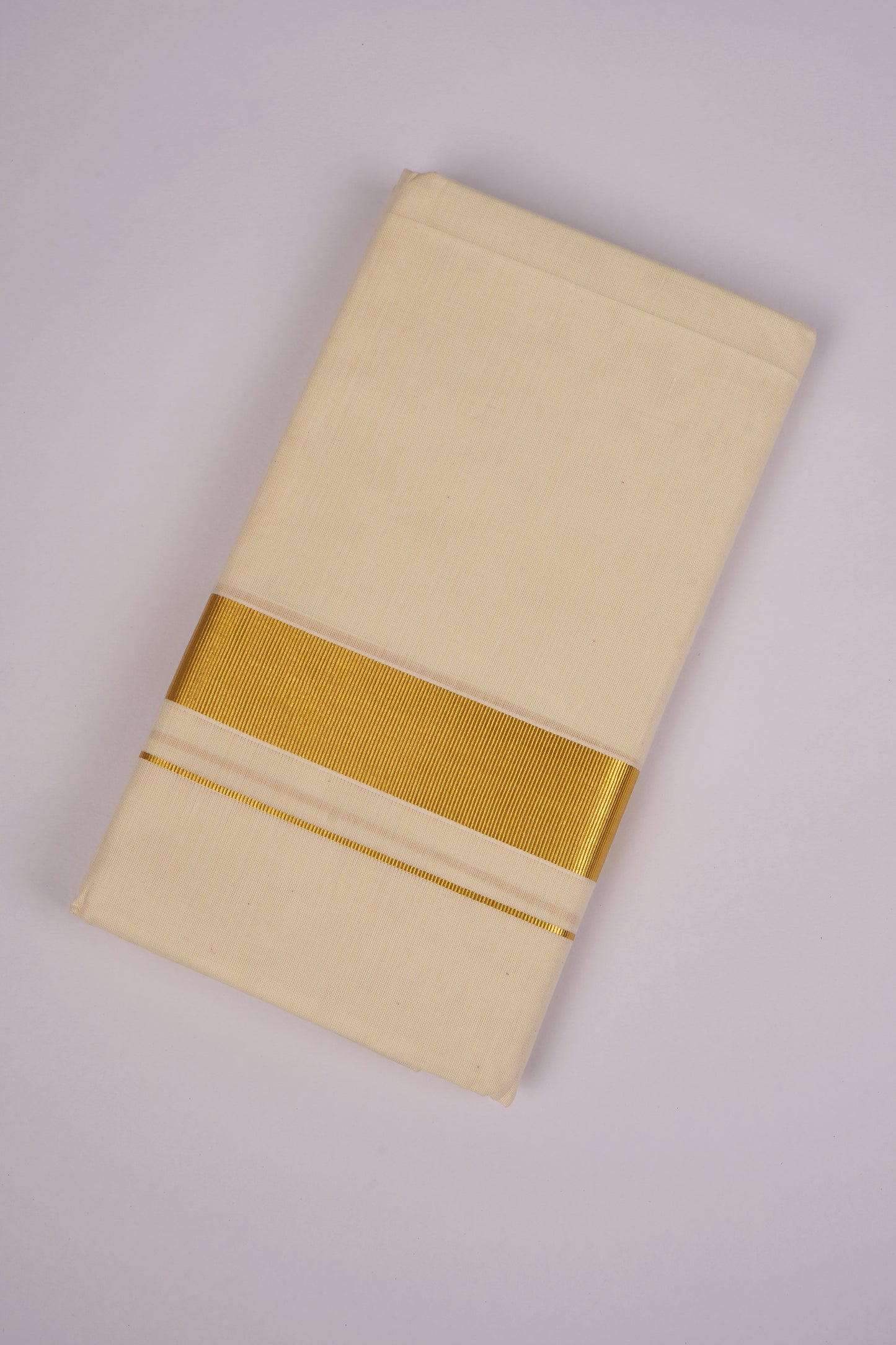 GLD-05C CREAM DOUBLE DHOTI  4.00 MTR