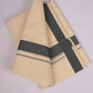 FD-08C CREAM DOUBLE DHOTI  3.80 MTR-Light Green
