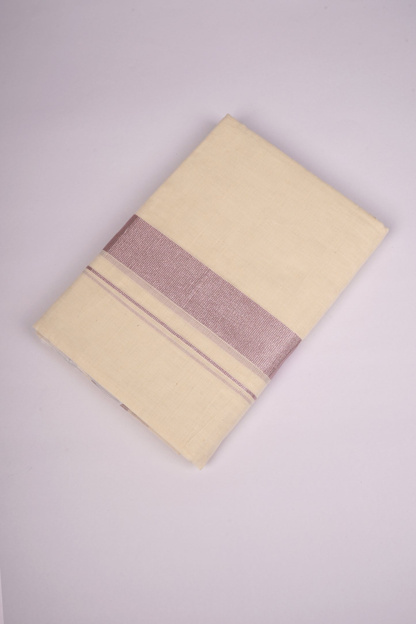 GLD-140C CREAM DOUBLE DHOTI  4.00 MTR