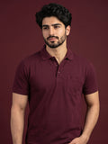 Python Plain Maroon Color T-Shirt - 70005