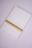 GLD-36 WHITE DOUBLE DHOTI   3.80 MTR