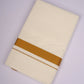 GLD-33C CREAM DOUBLE DHOTI  3.80 MTR