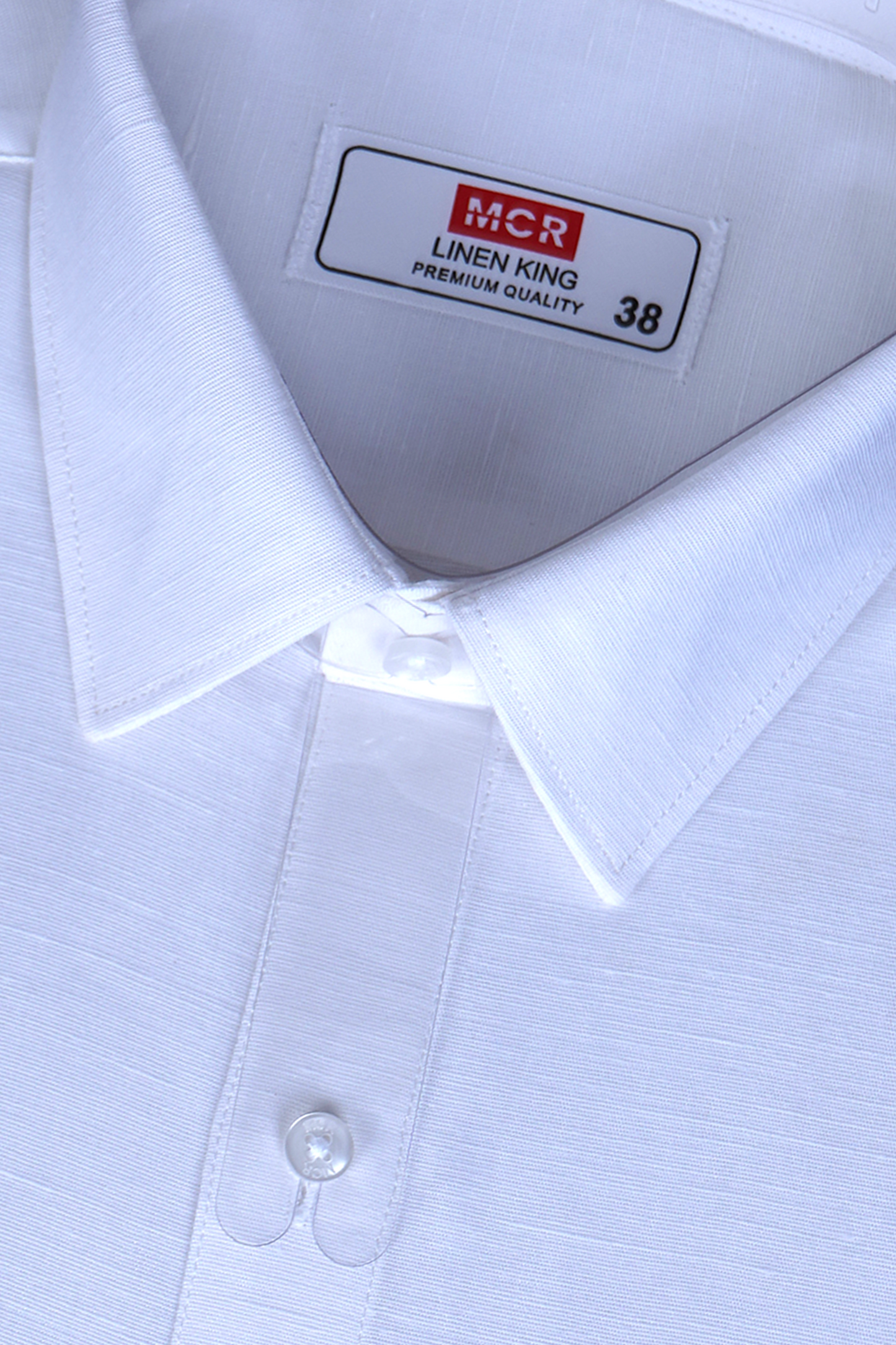 MCR  LINEN KING Half Sleeve Formal White Shirt For Men