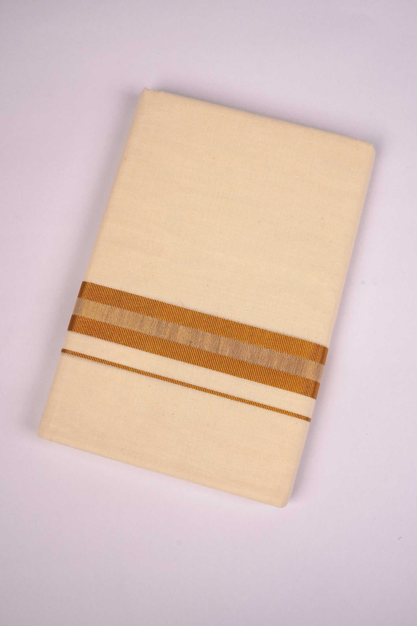 GLD-117C CREAM DOUBLE DHOTI  3.80 MTR