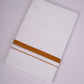 HD-29 WHITE DOUBLE DHOTI  4.00 MTR - Brown