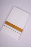 GLD-101 WHITE DOUBLE DHOTI  4.00 MTR