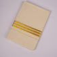 GLD-122C CREAM DOUBLE DHOTI  4.00 MTR