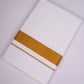 GLD-100 WHITE DOUBLE DHOTI  4.00 MTR