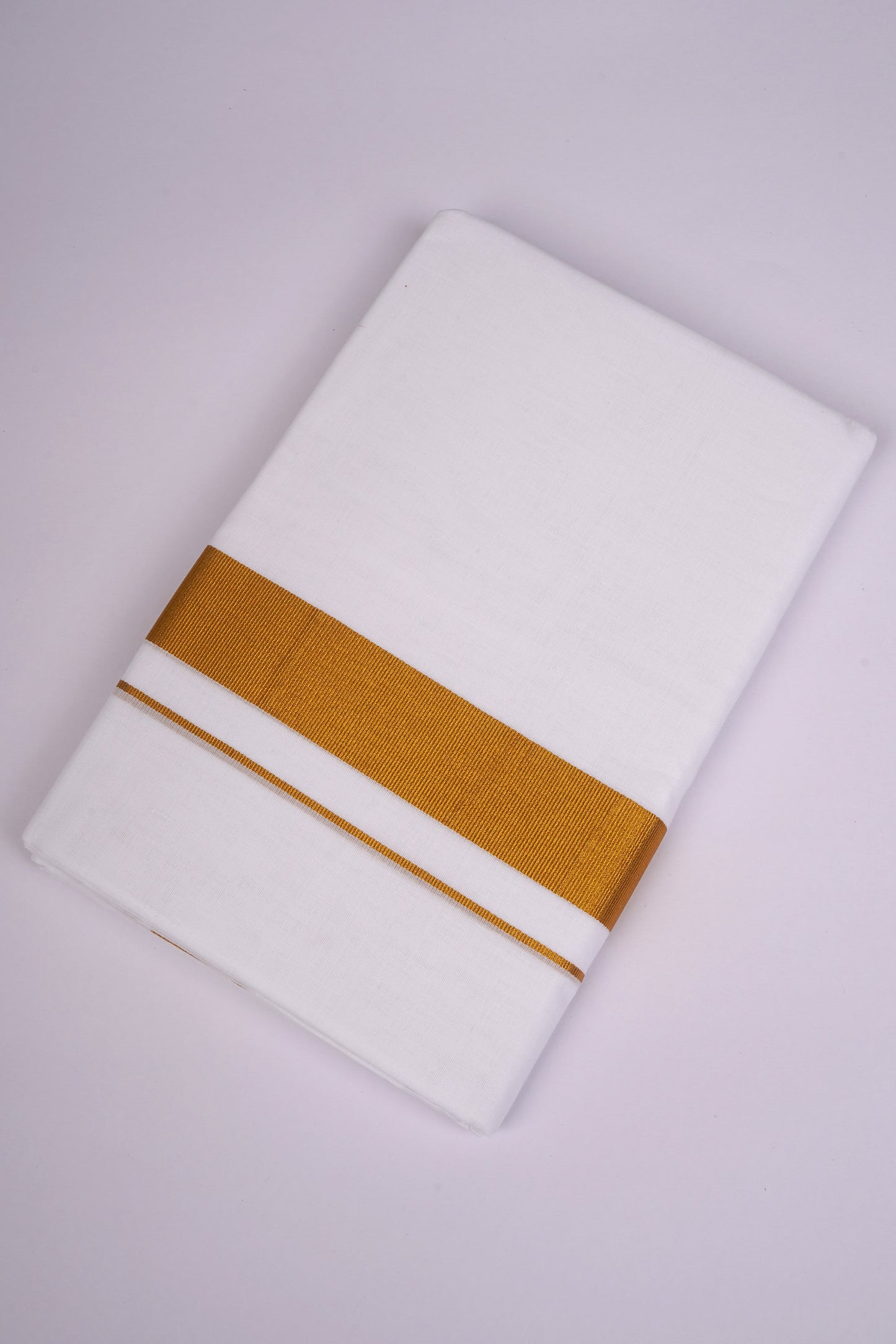 GLD-100 WHITE DOUBLE DHOTI  4.00 MTR