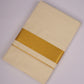 GLD-14C CREAM DOUBLE DHOTI  4.00 MTR