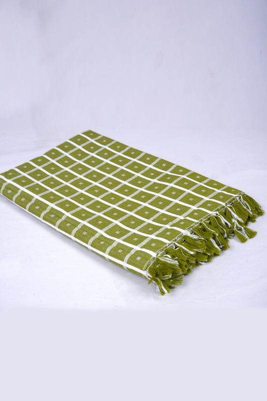 COLOUR BIGCHECK COTTON - CBT-23 BATH TOWEL - 30X60 - GREEN