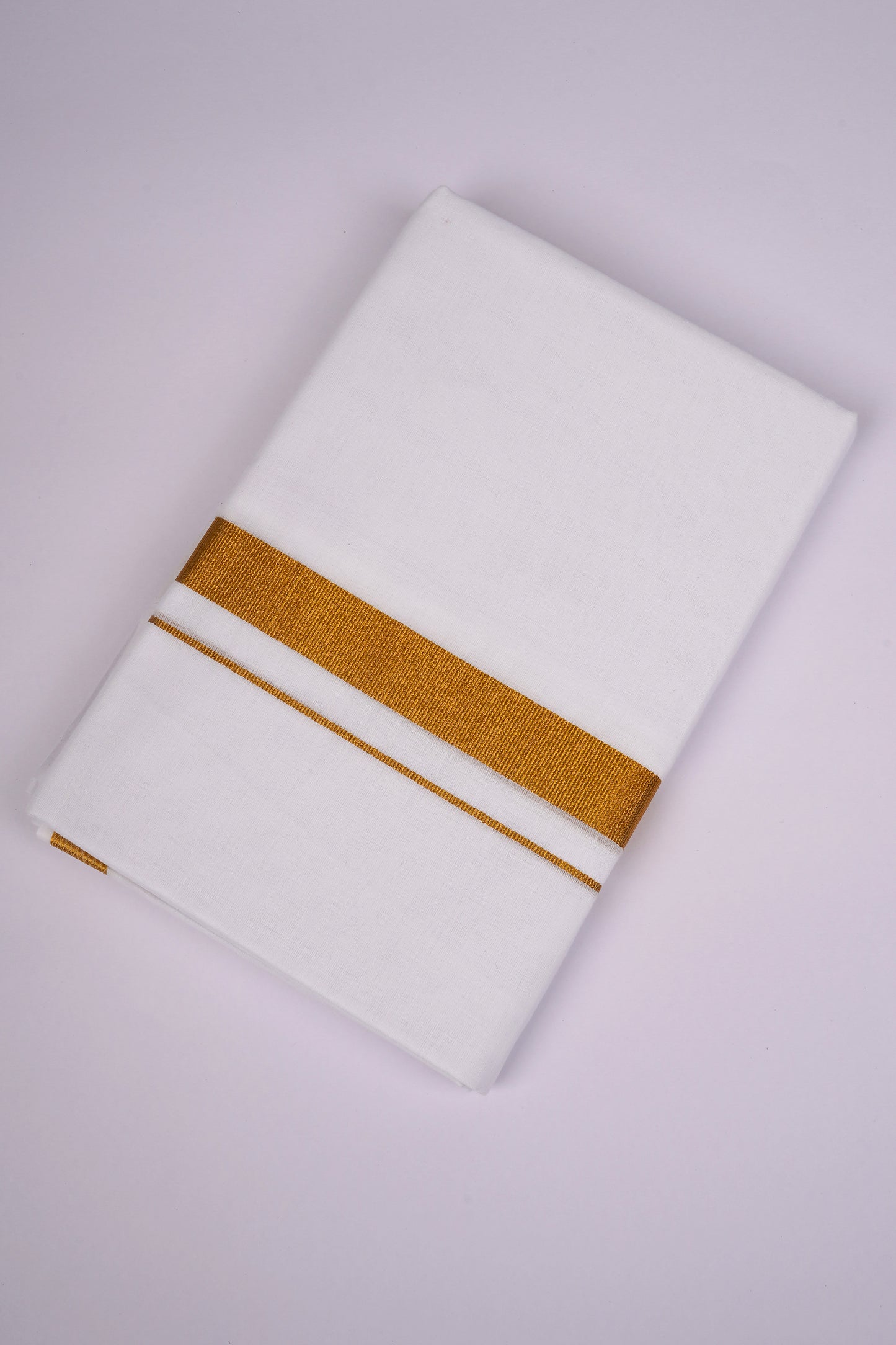 GLD-96 WHITE DOUBLE DHOTI   3.80 MTR
