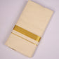 GLD-102C CREAM DOUBLE DHOTI  4.00 MTR