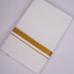 GLD-115 WHITE DOUBLE DHOTI  3.70 MTR