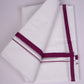 HD-28 WHITE DOUBLE DHOTI  3.80 MTR - violet