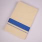 FD-08C CREAM DOUBLE DHOTI  3.80 MTR-Dark Blue