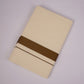 FD-08C CREAM DOUBLE DHOTI  3.80 MTR-Kaaki