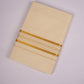 GLD-119C CREAM DOUBLE DHOTI  4.00 MTR